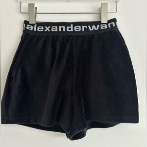 Alexander Wang Black Women's Shorts W Logo E-Waist